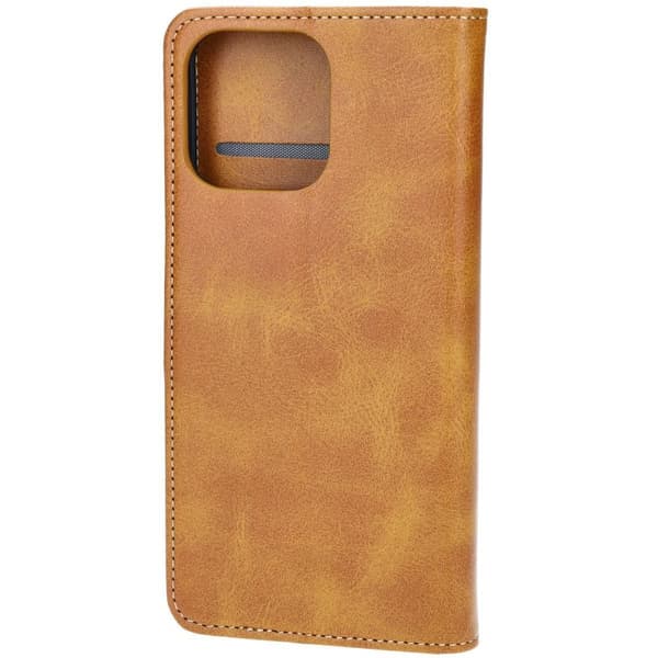 Bizon-etui med lomme til iPhone 16 Pro Max, brun
