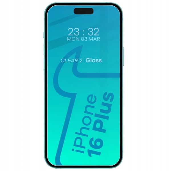Bizon Cover + 2x hærdet glas + glaslinse i klar pakke til iPhone 16 Plus