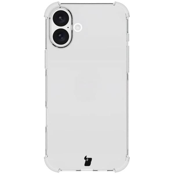 Bizon Cover + 2x hærdet glas + glaslinse i klar pakke til iPhone 16 Plus
