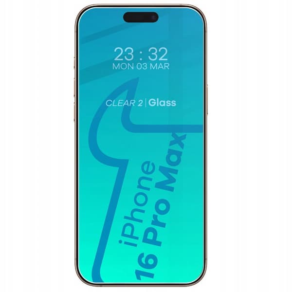 Etui + 2x Hærdet Glas + Linse Glas Bizon Etui Klar Pakke til iPhone 16 Pro Max
