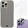 Miniatyrbillede 1 af 9: Etui + 2x Hærdet Glas + Linse Glas Bizon Etui Klar Pakke til iPhone 16 Pro Max