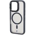 Miniatyrbillede 3 af 9: Bizon Case Eclipse iPhone 16 Pro cover med stativ og magnetisk ring, røgfarvet med sort ramme