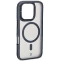 Miniatyrbillede 4 af 9: Bizon Case Eclipse iPhone 16 Pro cover med stativ og magnetisk ring, røgfarvet med sort ramme