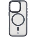 Miniatyrbillede 2 af 9: Bizon Case Eclipse iPhone 16 Pro cover med stativ og magnetisk ring, røgfarvet med sort ramme