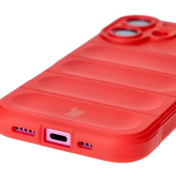 Bizon Case Tur -panssaroidun suojakuoren iPhone 16:lle, punainen