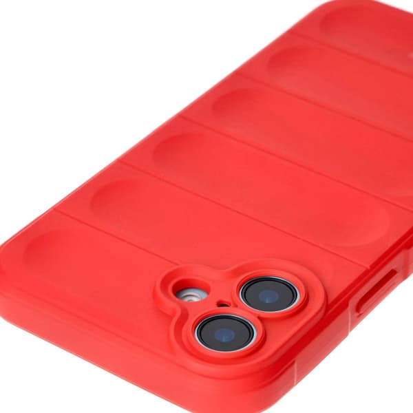 Bizon Case Tur -panssaroidun suojakuoren iPhone 16 Plussalle, punainen