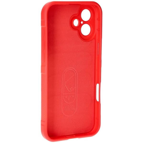 Bizon Case Tur -panssaroidun suojakuoren iPhone 16 Plussalle, punainen