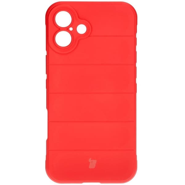 Bizon Case Tur -panssaroidun suojakuoren iPhone 16 Plussalle, punainen