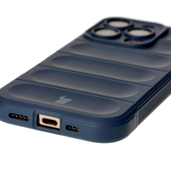 Bizon Case Tur armerat skal för iPhone 16 Pro, marinblå