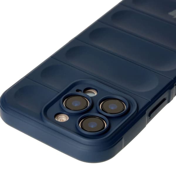 Bizon Case Tur armerat skal för iPhone 16 Pro, marinblå