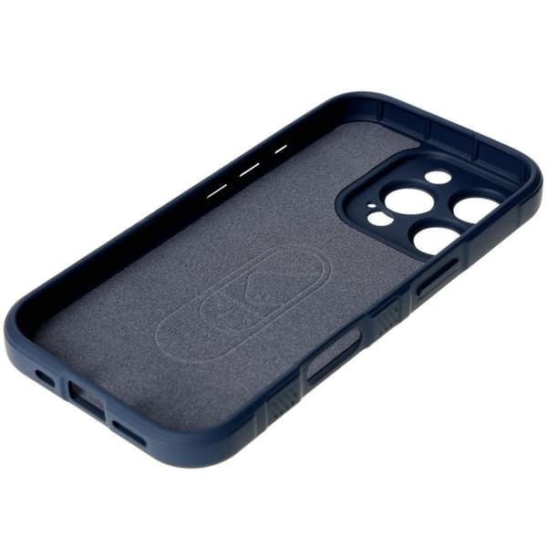 Bizon Case Tur armerat skal för iPhone 16 Pro, marinblå