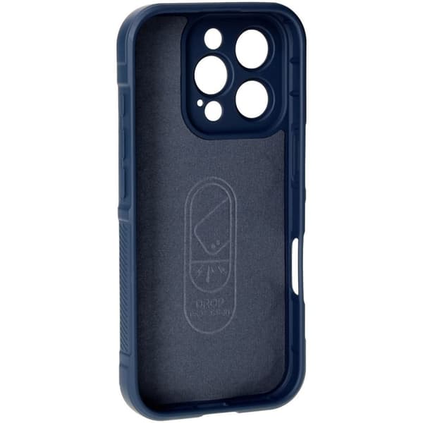 Bizon Case Tur armerat skal för iPhone 16 Pro, marinblå