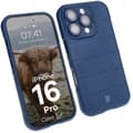 Miniatyrbild 1 av 11: Bizon Case Tur armerat skal för iPhone 16 Pro, marinblå