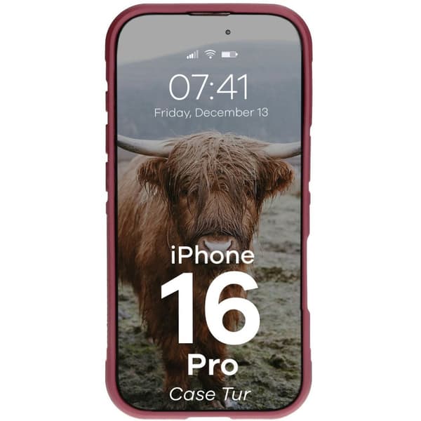 Bizon Case Tur pansret cover til iPhone 16 Pro, mørkelilla