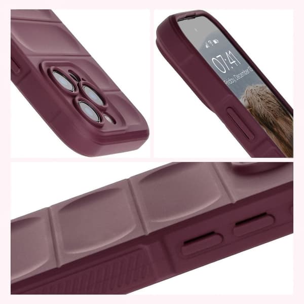 Bizon Case Tur pansret cover til iPhone 16 Pro, mørkelilla