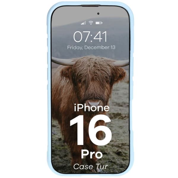 Bizon-skal Tur för iPhone 16 Pro, ljusblå