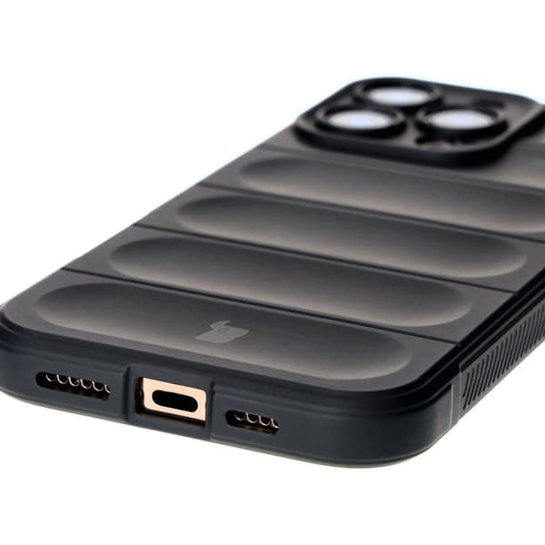 Bizon Case Tur pansret cover til iPhone 16 Pro Max, sort