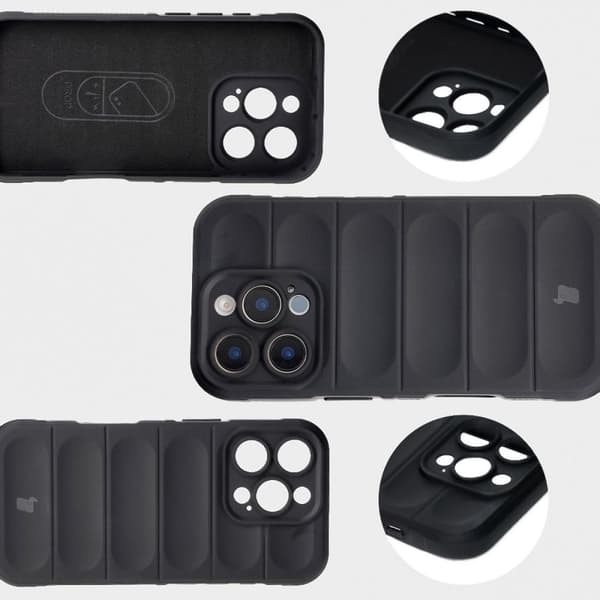 Bizon Case Tur pansret cover til iPhone 16 Pro Max, sort