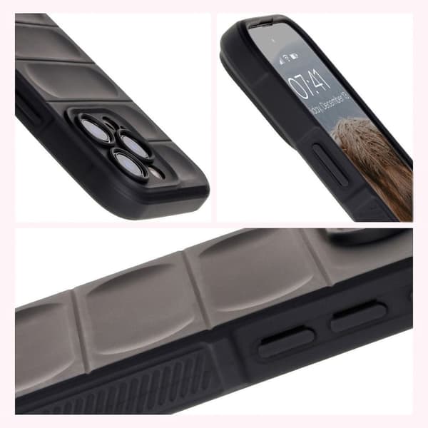Bizon Case Tur pansret cover til iPhone 16 Pro Max, sort