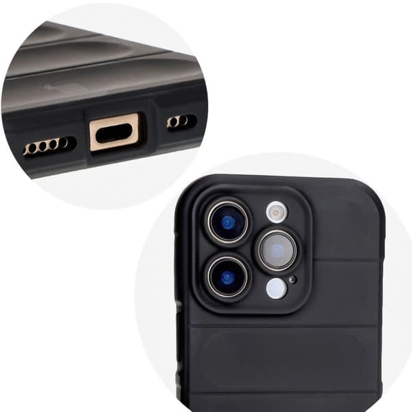 Bizon Case Tur pansret cover til iPhone 16 Pro Max, sort
