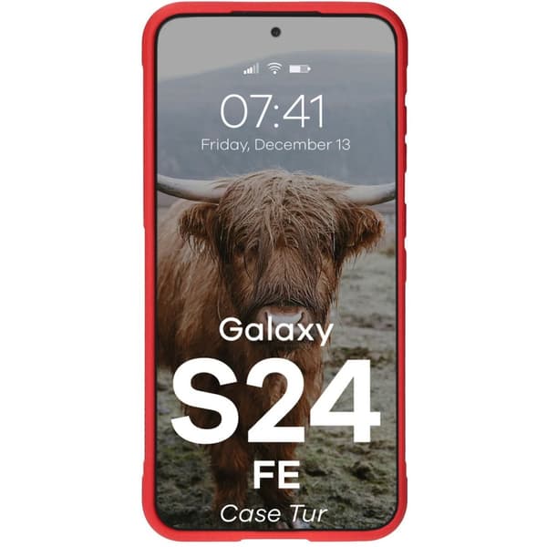 Bizon-cover Tur til Galaxy S24 FE, rød