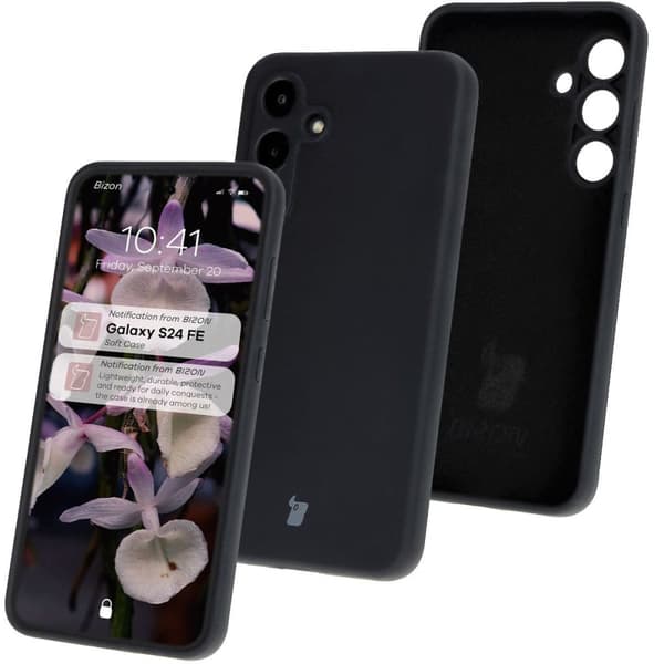 Bizon pehmeä suojakuori Galaxy S24 FE:lle, musta