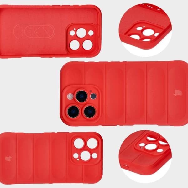Bizon Case Tur pansret cover til iPhone 16 Pro Max, rød