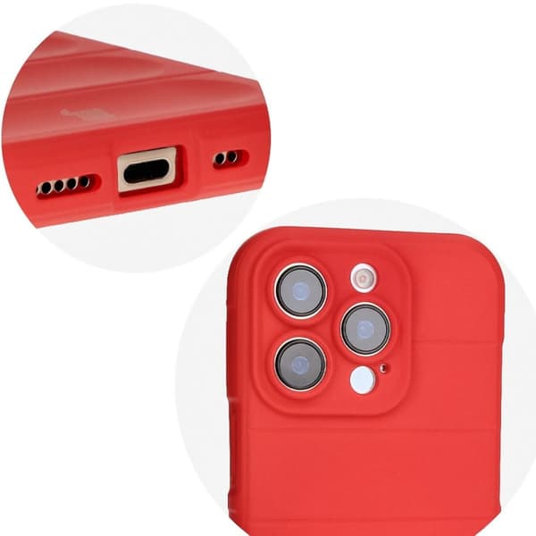 Bizon Case Tur pansret cover til iPhone 16 Pro Max, rød