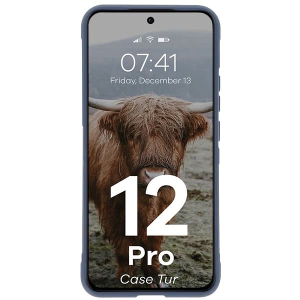 Bizon Case Tur -suojakuori Oppo Reno 12 Prolle, tummansininen