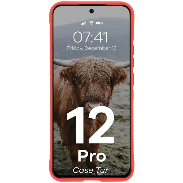Bizon Cover Tur til Oppo Reno 12 Pro, rød