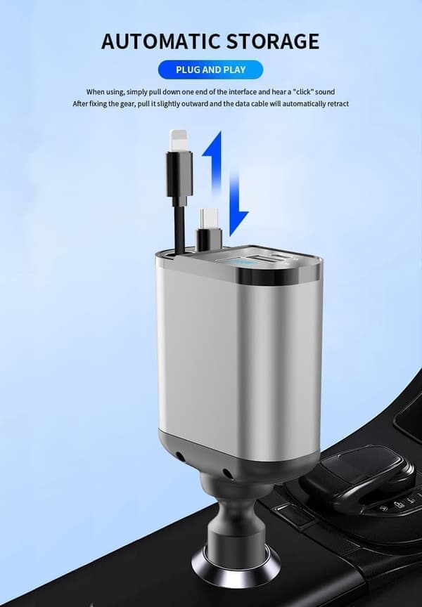 OBOSOE 2 Pack Billaddare 100w - Laddare för Bilen - iPhone/Samsung - USB-C
