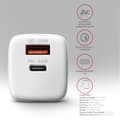 Miniatyrbillede 2 af 6: Axagon ACU-PQ30W Oplader QC3.0.4.0/AFC/FCP/PPS/Apple+ PD USB-C 30W - hvid - USB Type C Mobiltelefon, Smartphone, Smartwatch, Tablet, Universal Hvid AC