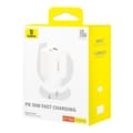 Miniatyrbillede 4 af 6: Baseus P10111404213-00 Cube USB-C / USB-A 30W strømoplader Hvid