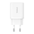Miniatyrbillede 1 af 6: Baseus P10111404213-00 Cube USB-C / USB-A 30W strømoplader Hvid