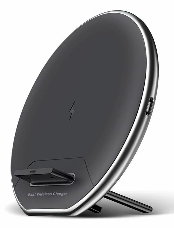 Denver QI-opladere QI-oplader Smartphone Sort, Sølv USB Trådløs opladning Indendørs, Udendørs