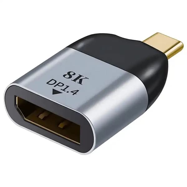 USB-C 3.1 till DisplayPort 1.4-adapter 4K 2k 144Hz 8K 60Hz Typ C DP-omvandlare
