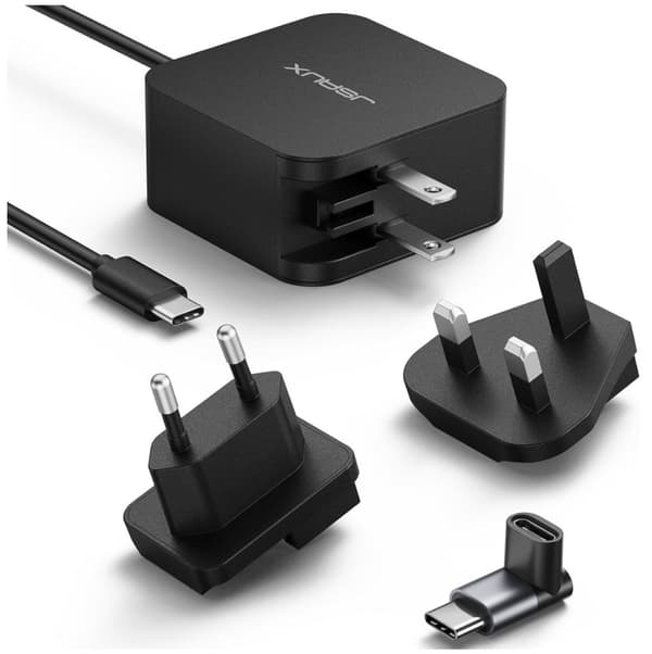 JSAUX Strömförsörjning USB-C Väggladdare 65W Resadaptrar US UK EU-kontakt