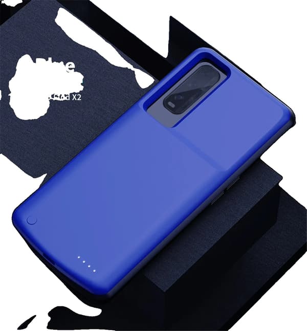6800mAh Akku Kuori OPPO Find X2 Pro:lle, Nopea Lataus, Älykkäät Turvaominaisuudet,Löydä X2 Sininen