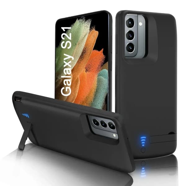 Batteriæske, 20000mAh kapacitet, foldbar kickstand,Galaxy S21