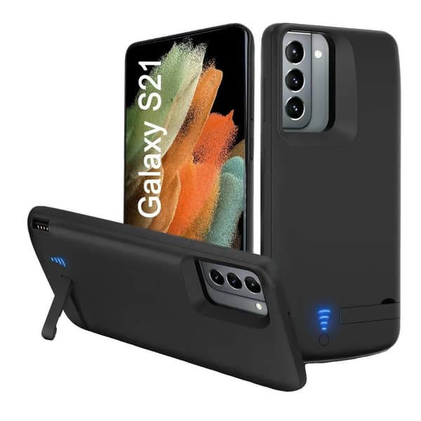 Batteriæske, 20000mAh kapacitet, foldbar kickstand,Galaxy S21