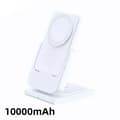 Miniatyrbillede 2 af 2: 3 i 1 Trådløs Oplader, 10000mAh Power Bank, Hurtig Opladning til Mobile Enheder, Smartwatch, Trådløse Øretelefoner,Hvid 10000mAh