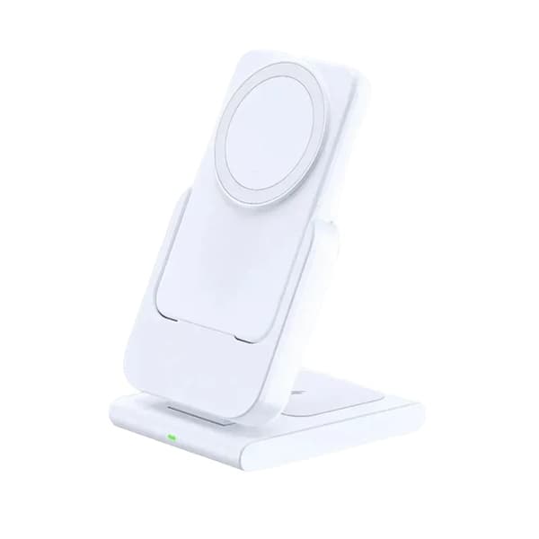 3 i 1 Trådløs Oplader, 10000mAh Power Bank, Hurtig Opladning til Mobile Enheder, Smartwatch, Trådløse Øretelefoner,Hvid 10000mAh
