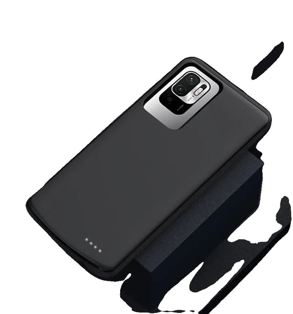 Xiaomi Redmi Note 10 Power Bank Cover, 6800mAh Batteri, Hurtigopladningsfunktion,Note 10 5G Sort