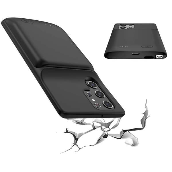 Power Case, 8000mAh kapacitet, stødabsorberende beskyttelse,Galaxy S24 Ultra
