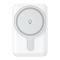 Miniatyrbillede 2 af 2: Magnetisk trådløs powerbank, 5000mAh batterikapacitet, flere opladningsudgange, kompakt design,Hvid