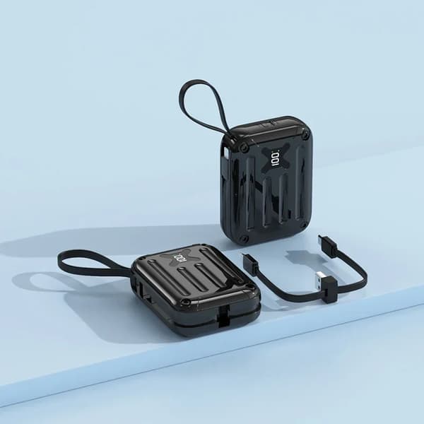 20000mAh Bærbar Power Bank, To-vejs Hurtig Opladning, Trådløs Opladning,sort, 20000mAh