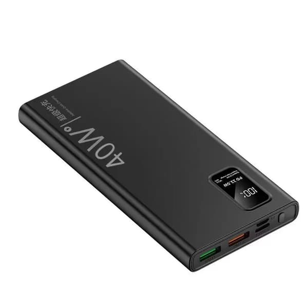 Power Bank, 40W Nopea Lataus, Kaksois-USB-ulostulot,musta