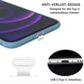 Miniatyrbild 4 av 7: Lollanda 8-pack dammproppar för mobiltelefon – kompatibla med USB-C/Lightning, dammskyddande, slitstarka och förlustsäkra kontaktskydd
