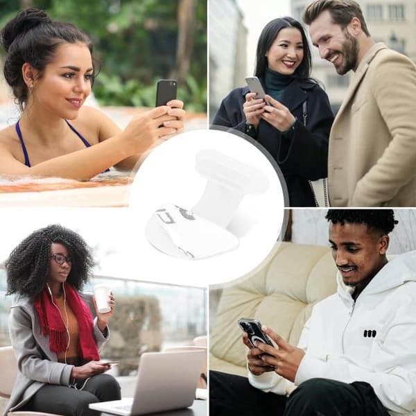 Lollanda 8-pack dammproppar för mobiltelefon – kompatibla med USB-C/Lightning, dammskyddande, slitstarka och förlustsäkra kontaktskydd