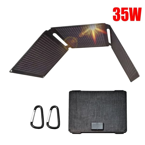 Foldbart Solpanel, 35W Maksimal Effekt, IP65 Vandtæt, Dobbelt Opladningskapacitet,35W SOLAR PANEL
